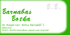 barnabas botka business card